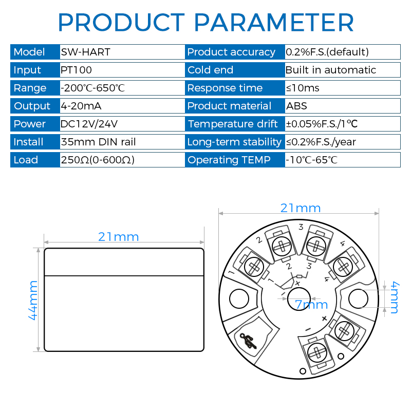 Thermocouple Module K Type - Intelligent Integrated Temperature Transmitter Module PT100