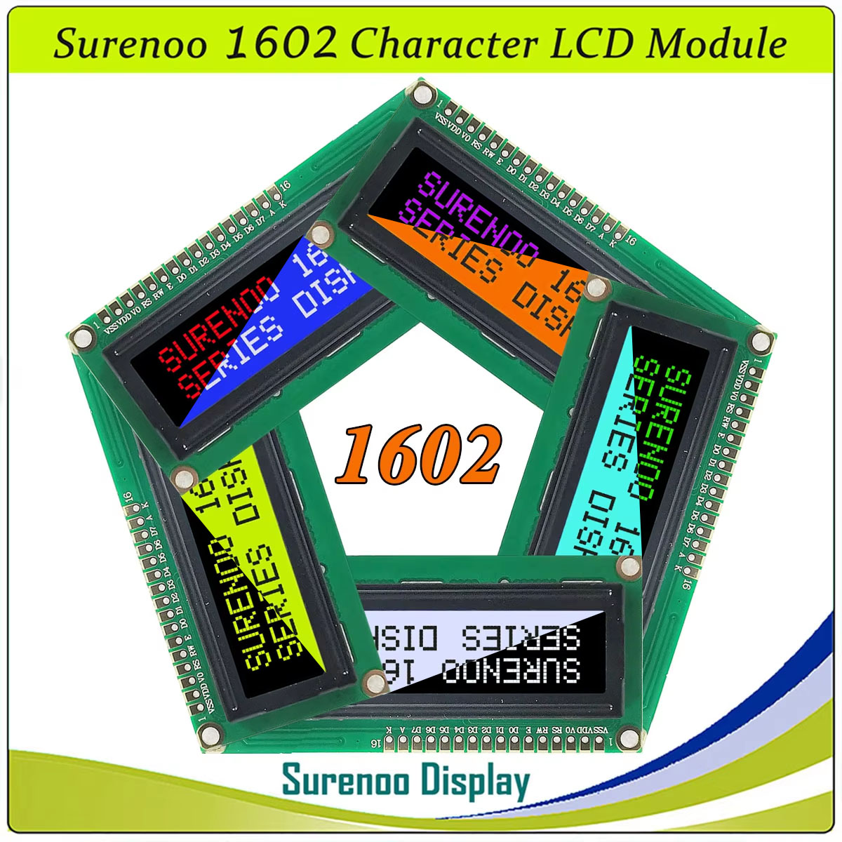 Lcd 1602 - Surenoo 1602 16X2 162 5V 4-Bit