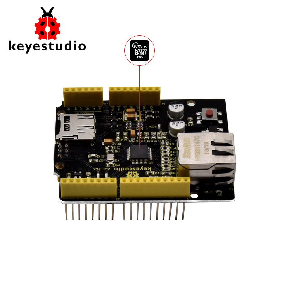 Ethernet W5500 - Keyestudio W5500 Ethernet Shield Ethernet Control