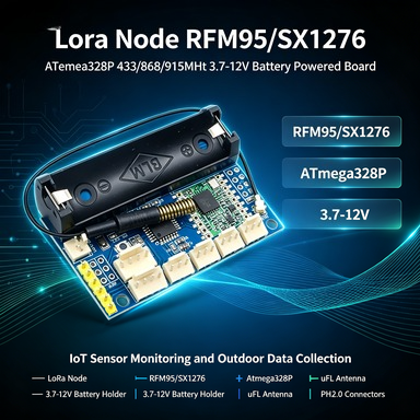 Lora Rfm95 - 433/868/915MHz LoRa Node with RFM95/SX1276, ATmega328P