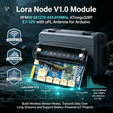 Lora Rfm95 - LoRa Node V1.0 RFM95/SX1276, 433-915MHz, ATmega328P