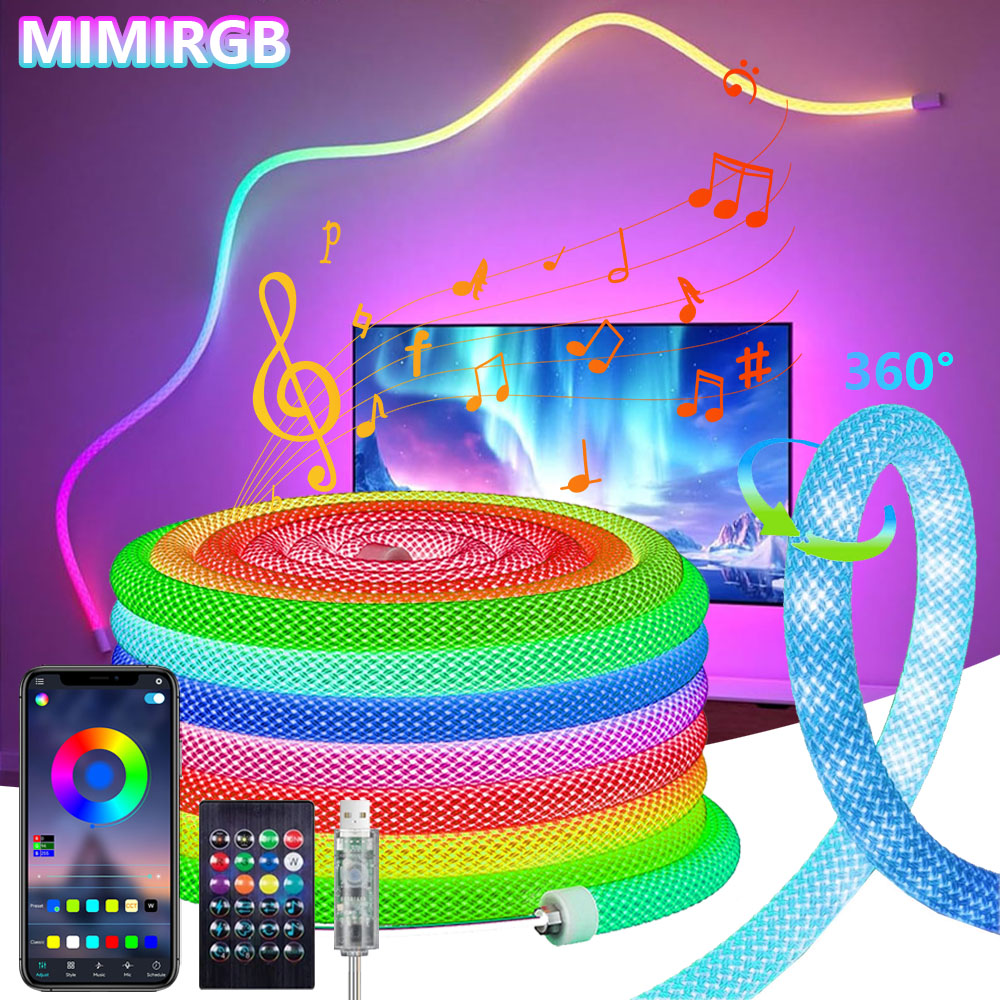 Ws2812B Strip 5V - 360 Glow Round RGB Neon LED