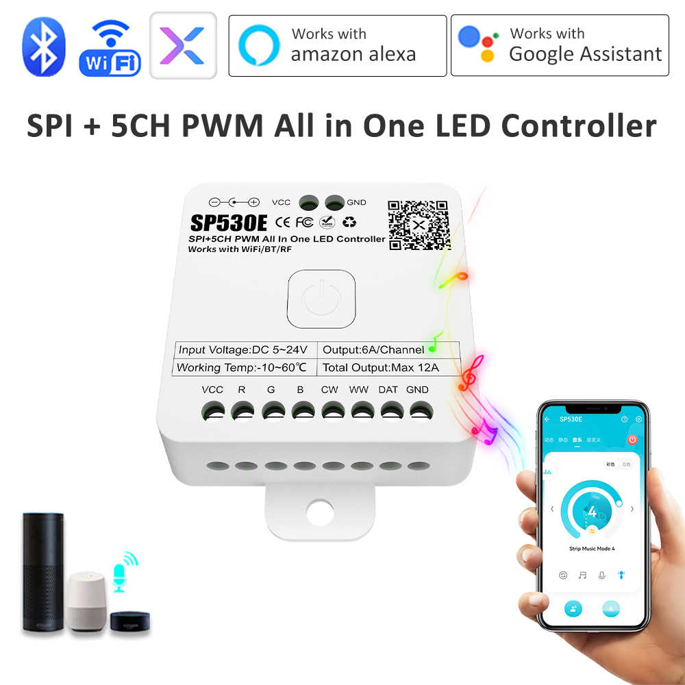 Ws2812B Strip 5V - SP530E All In One LED Controller