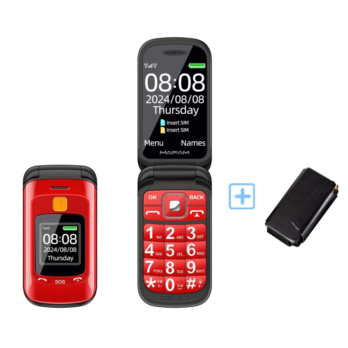 Tft Display 2.4 - Mafam F899 Senior Flip Feature Phone