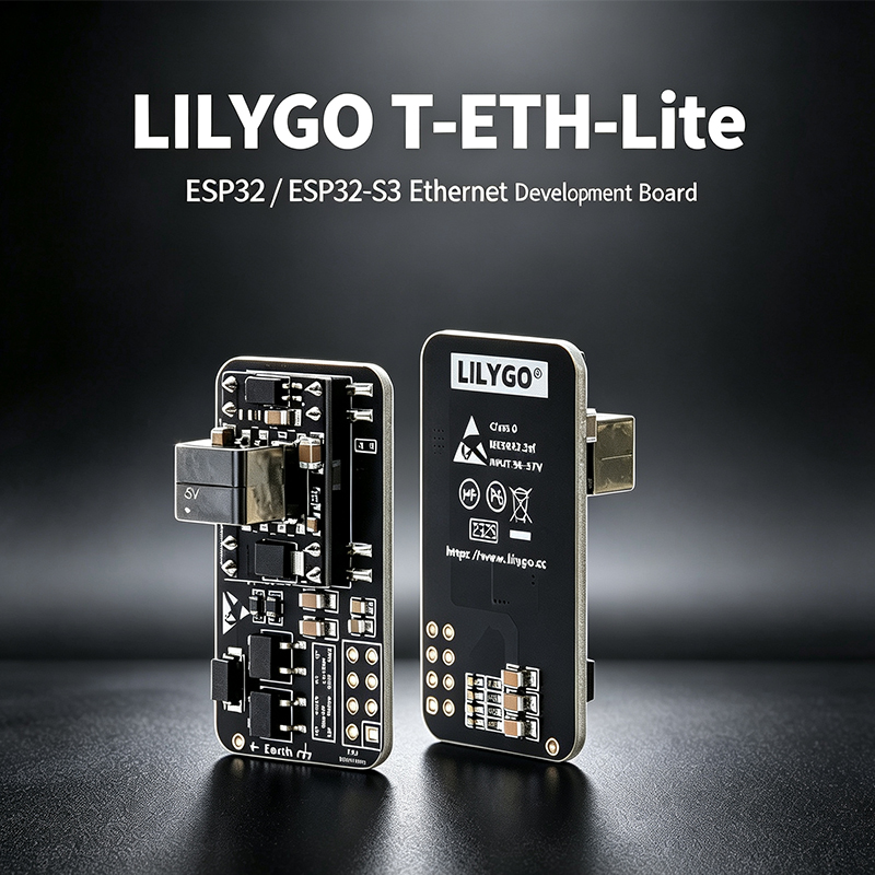 Ethernet W5500 - LILYGO T‑ETH‑Lite Dev Board,ESP32/ESP32‑S3,W5500/RTL8201 Ethernet,POE&Camera Expandable,Onboard