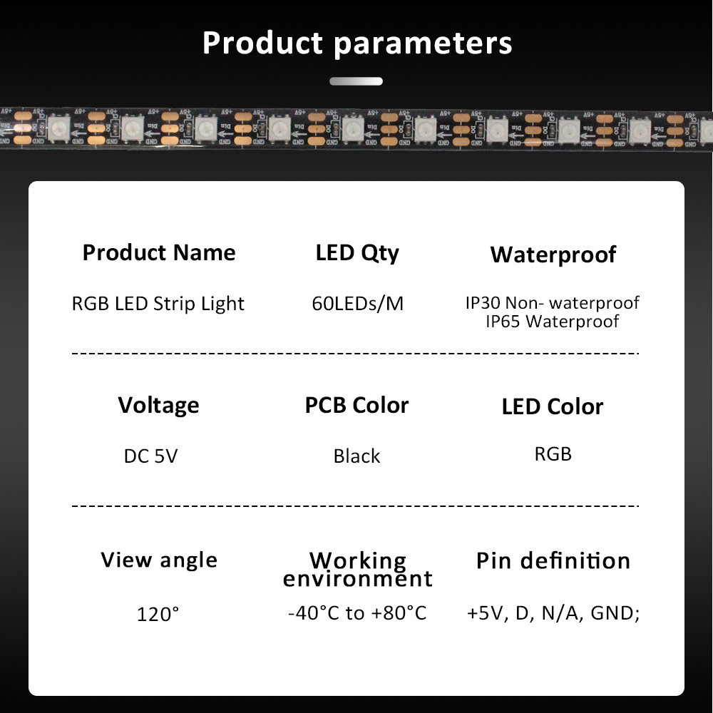 WS2812B 5V 3Pin ARGB LED Strip - Ws2812B Strip 5V ulasan dan harga