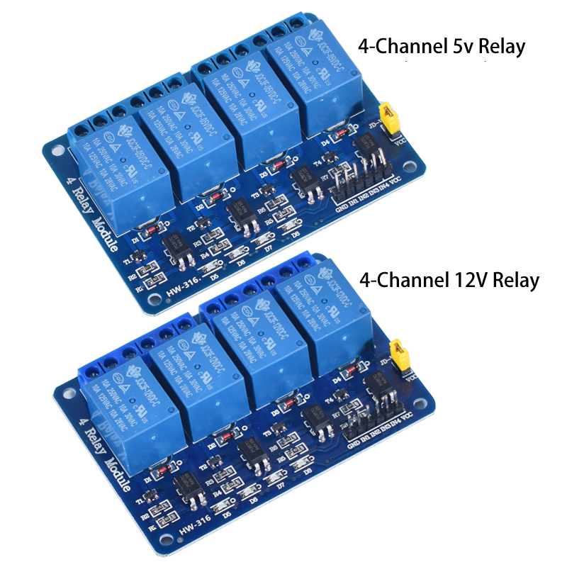 DC 5V 12V 24V 1 2 4 6 8 Channe - Relay Module 4 Channel ulasan dan harga
