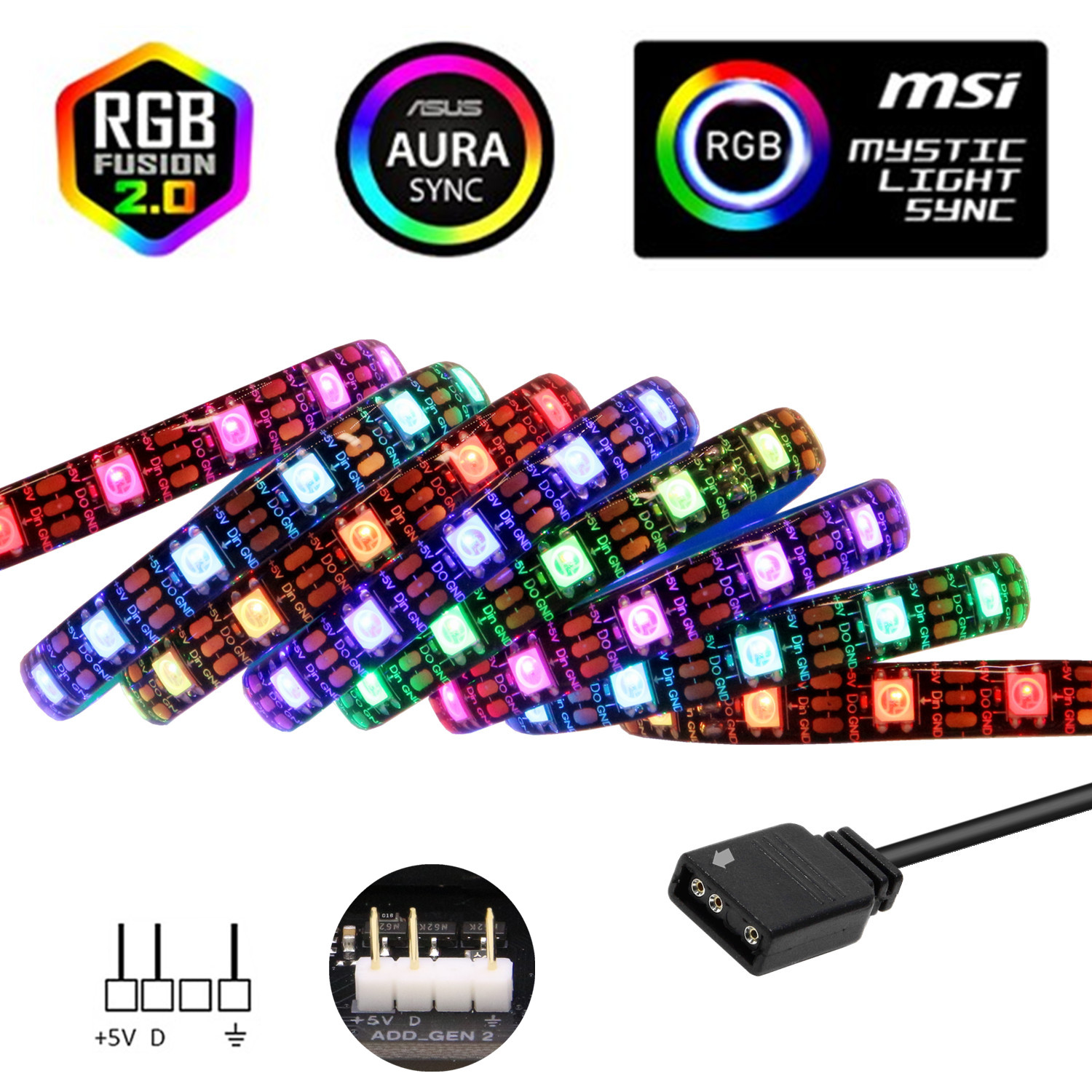 WS2812b ARGB LED Strip 5V 60Le - Ws2812B Strip 5V ulasan dan harga