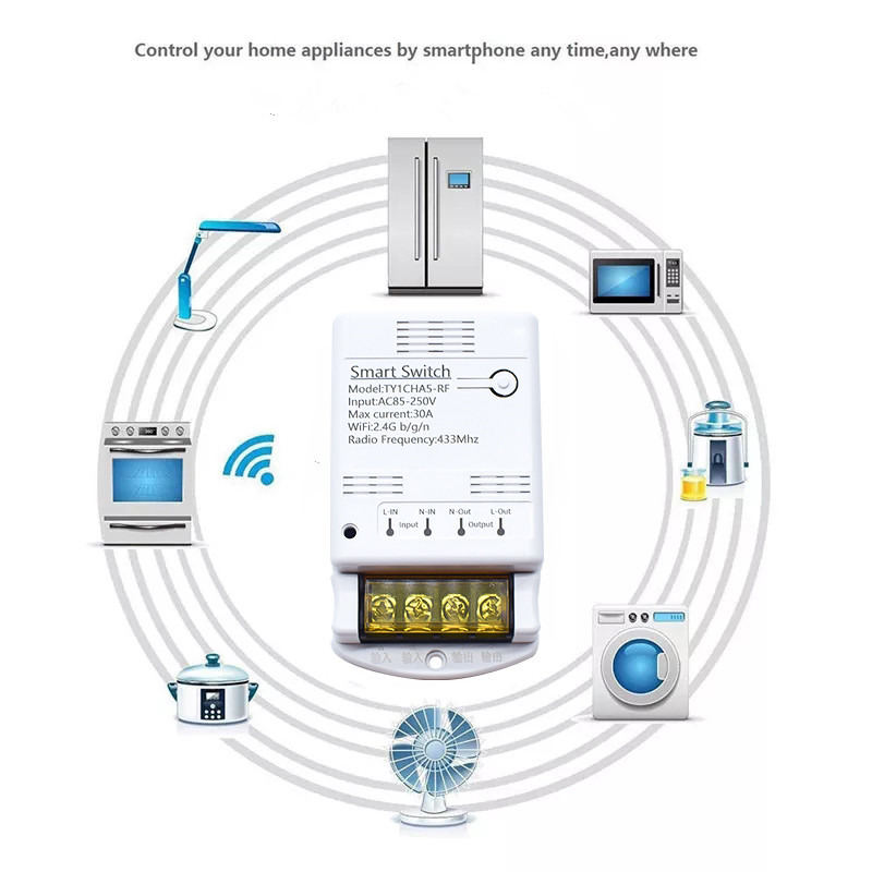Wifi 30A Relay Module 85-250V  - Ir Remote Module ulasan dan harga