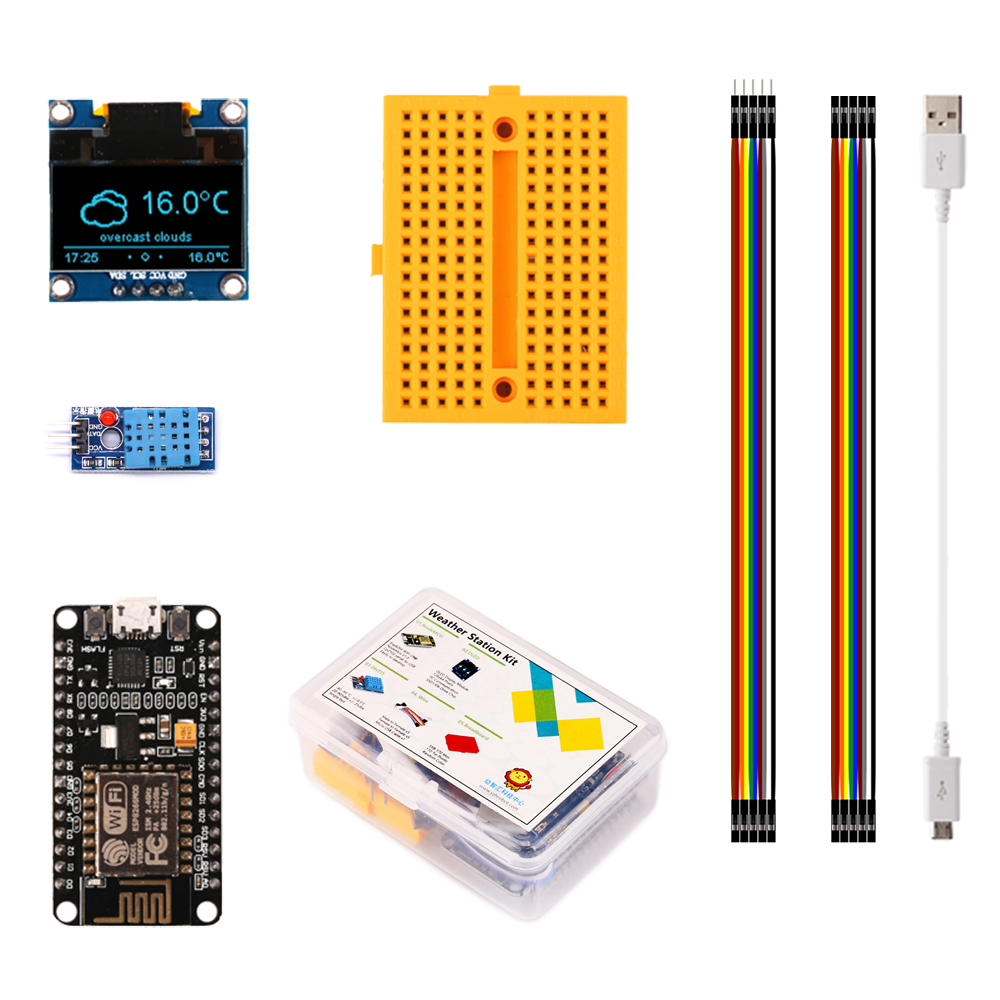 ESP8266 Weather Station  DIY K - Oled Display 0.96 ulasan dan harga