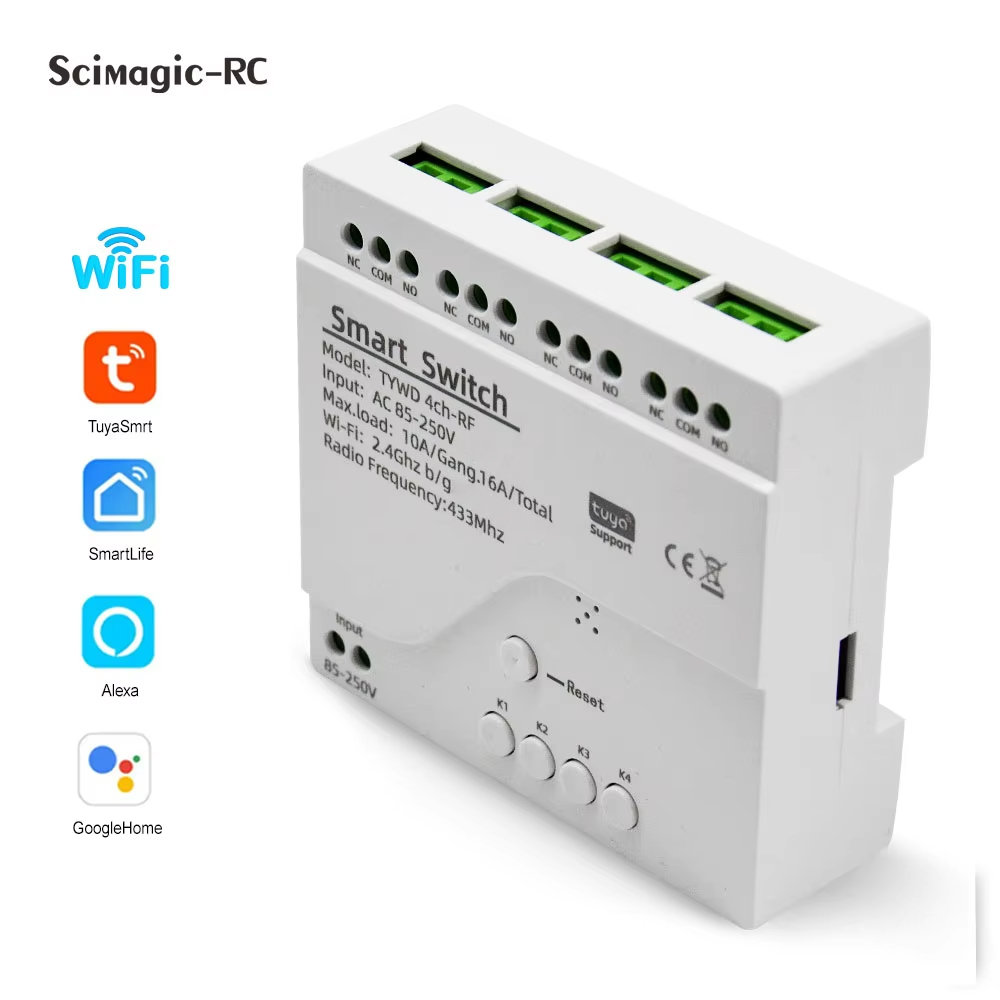 Smart Tuya Switch 4CH Relay Mo - Relay Module 4 Channel ulasan dan harga