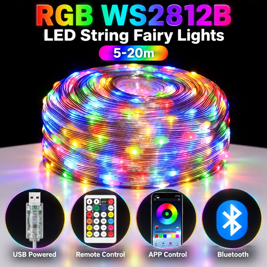 5-20m WS2812B RGB LED Fairy St - Ws2812B Strip 5V ulasan dan harga