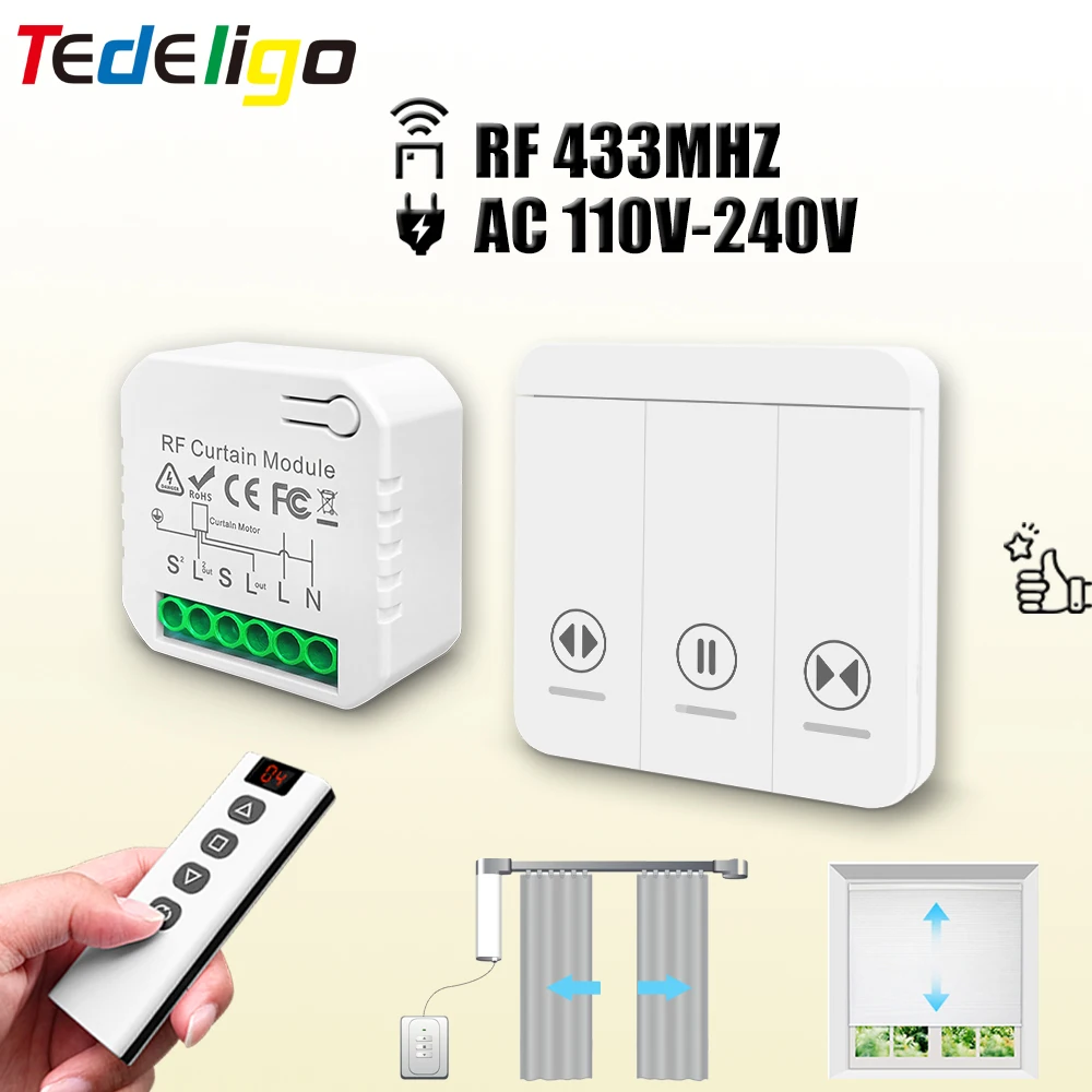433 MHz RF Curtain Switch Modu - Ir Remote Module ulasan dan harga