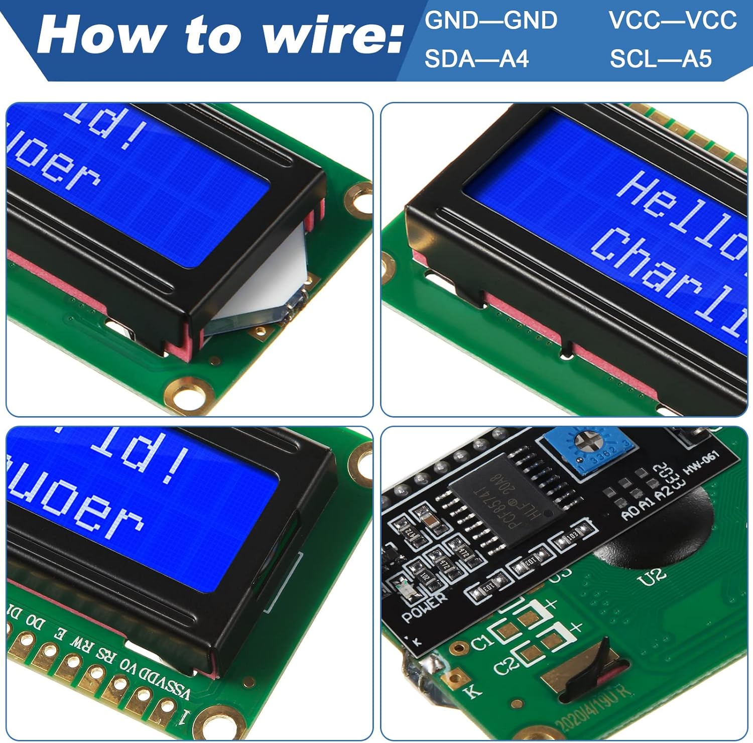 1Set 1602 LCD 20*4 Blue Screen - Lcd 1602 ulasan dan harga