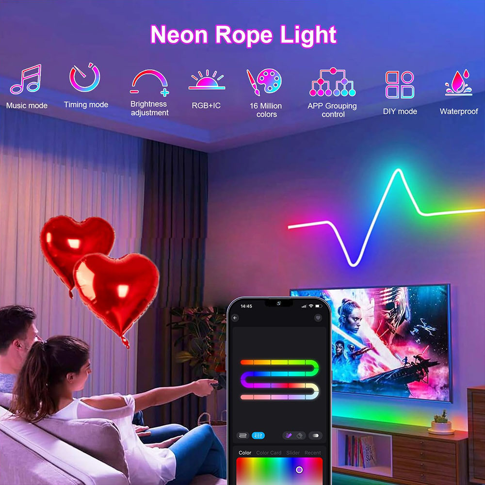 360 Glow Round RGB Neon LED Wo - Ws2812B Strip 5V ulasan dan harga