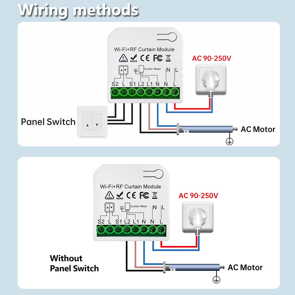 Tuya WiFi Smart Curtain Switch - Ir Remote Module ulasan dan harga