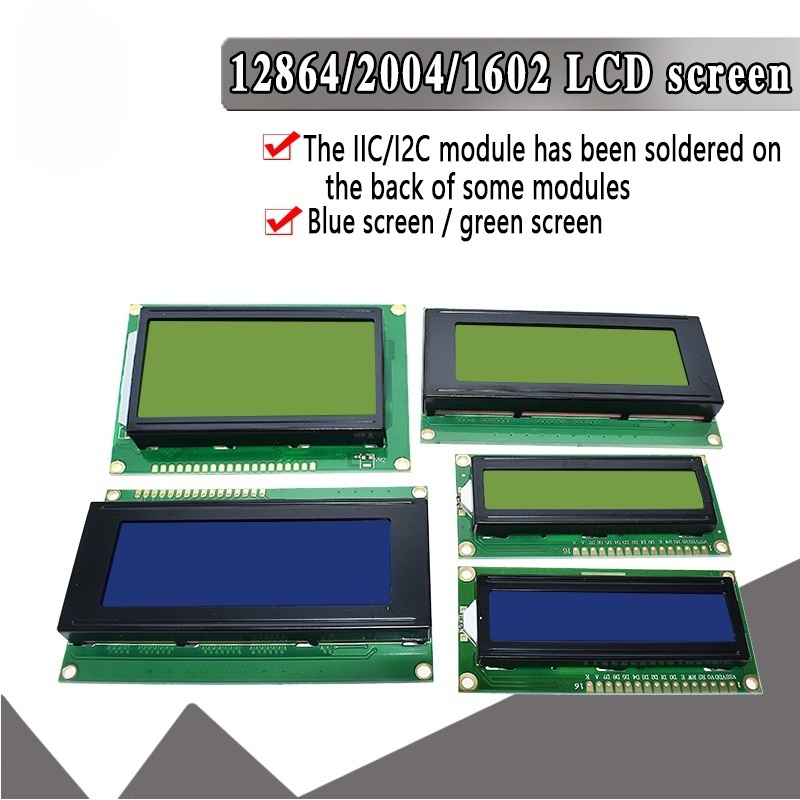 LCD 1602 2004 Module Blue Gree - Lcd 1602 ulasan dan harga