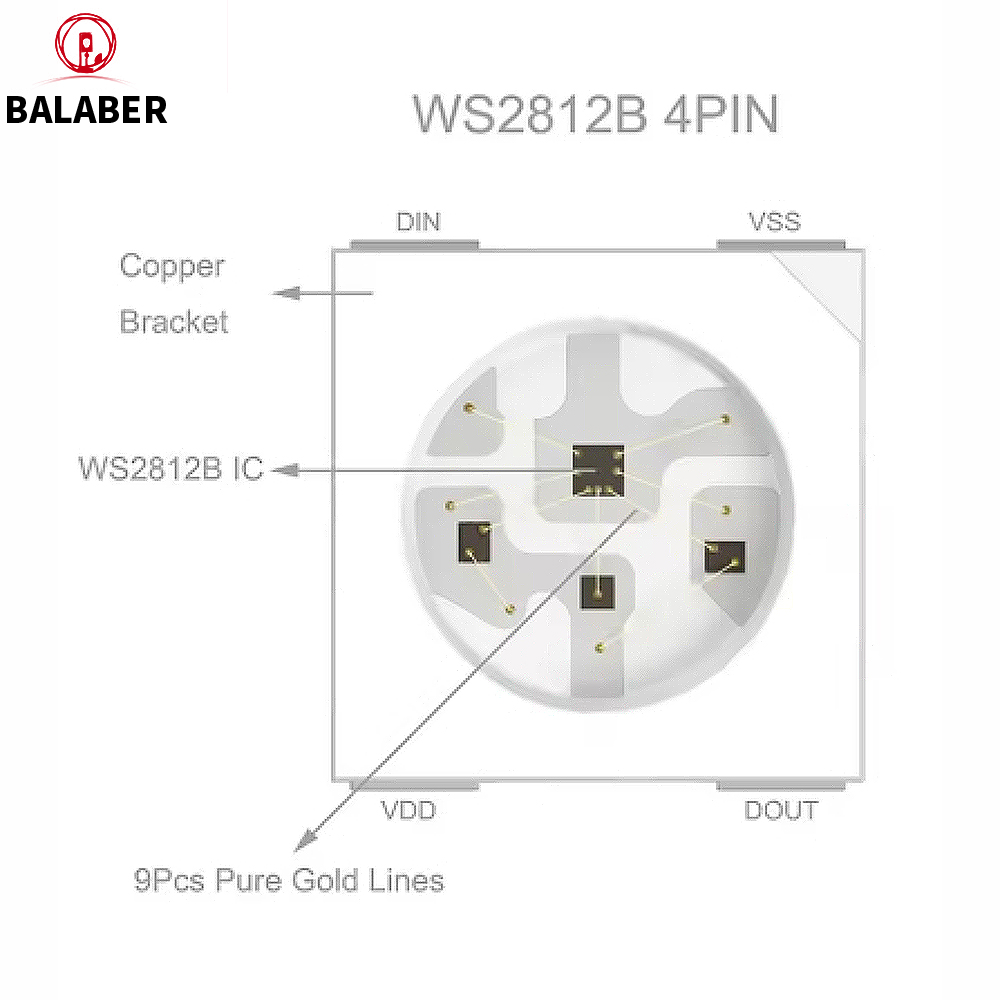 WS2812B 4-pin LED Chip With He - Ws2812B Strip 5V ulasan dan harga