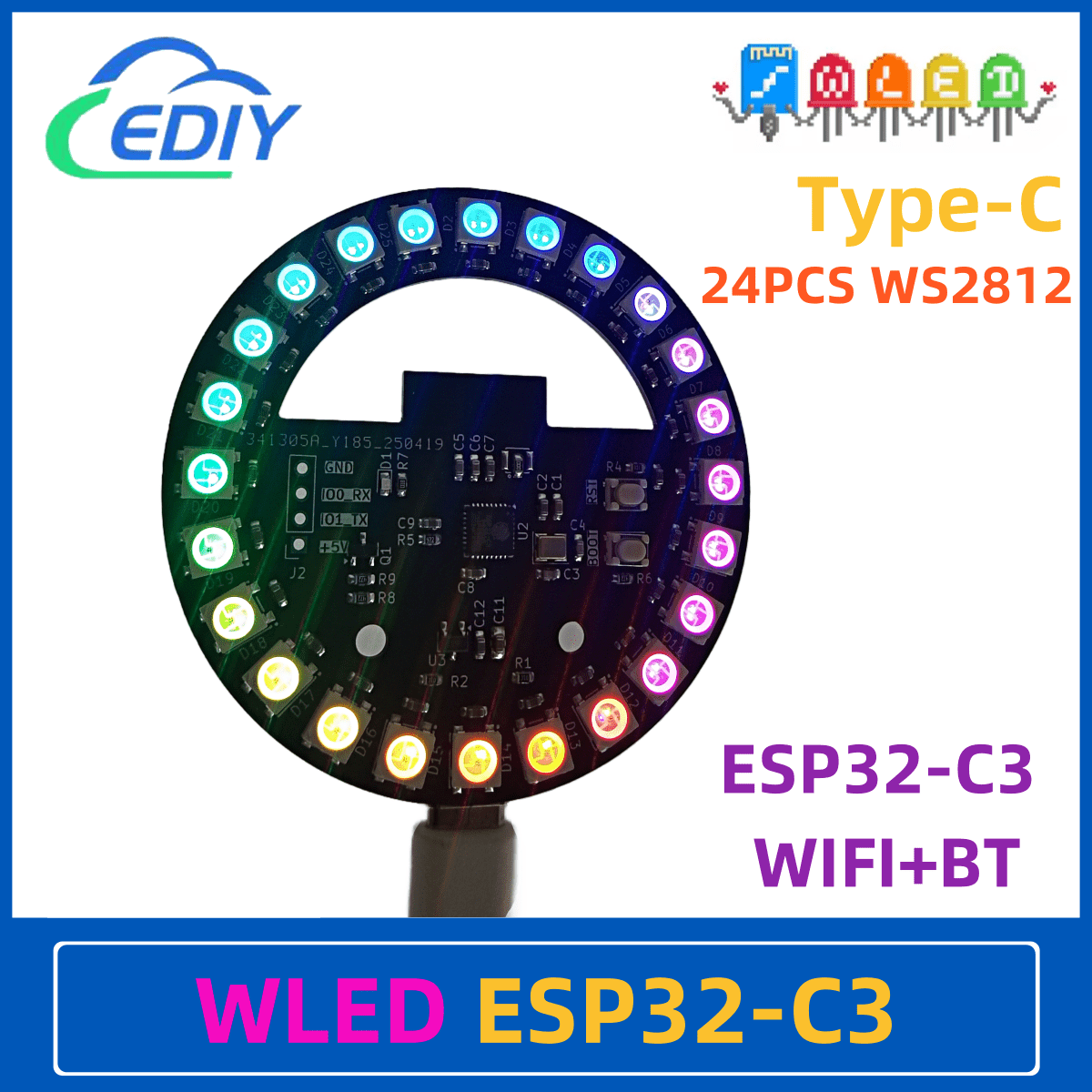 WLED ESP32-C3 Development Boar - Ws2812B ulasan dan harga