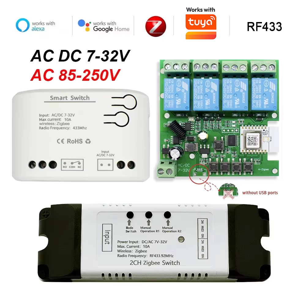 Dry Contact Smart Zigbee Switc - Relay Module 4 Channel ulasan dan harga